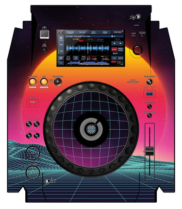 Pioneer DJ XDJ 1000 Skin Synthwave Horizon